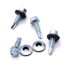 Hex head steel&rubber washer self drilling screw